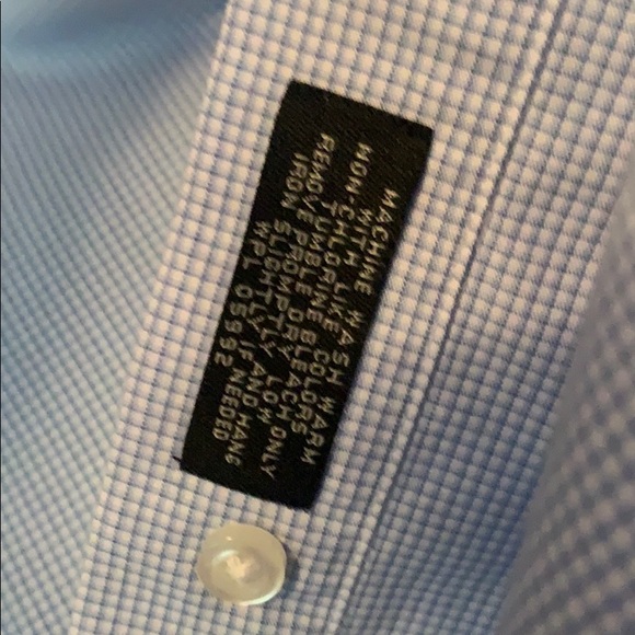 Jos. A. Banks blue shirt sleeve shirt large + - Picture 4 of 4